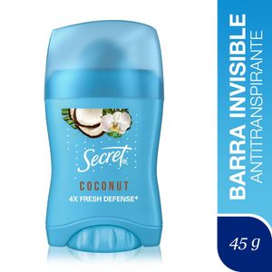 Desodorante SECRET Antitranspirante  en barra invisible Coco 45g
