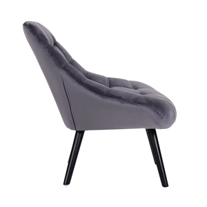 Butaca Sillón Moderno Carpio en Terciopelo Gris TU MESITA