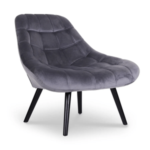 Butaca Sillón Moderno Carpio en Terciopelo Gris TU MESITA