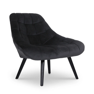 Butaca Sillón Moderno Carpio en Terciopelo Negro TU MESITA