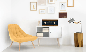 Butaca Sillón Moderno Carpio en Tela Amarillo TU MESITA