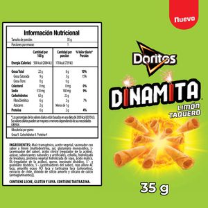 Tortillas de Maíz DORITOS Dinamita Limón Taquero Bolsa 35g