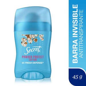 Desodorante SECRET Antitranspirante en barra invisible Powder Protect Cotton 45g