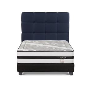 Dormitorio Driven 1.5 Plazas + Respaldo Issey Azul