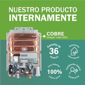 Terma a Gas Bosch GLP Vital 5.5L Baja Presión + Kit