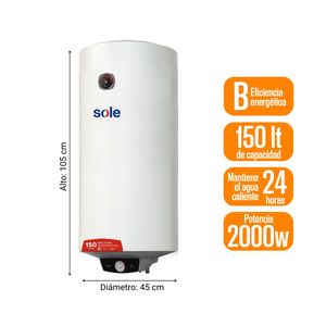 Terma Eléctrica Sole Evolución 150L para Pared