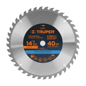 Disco para Sierra de Mesa 14" 40 Dientes Truper 18322