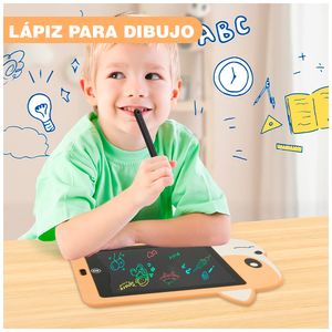 Tablet Pizarra de Dibujo LCD Trazo de Colores para Niños Diseño Perro Beige HD2