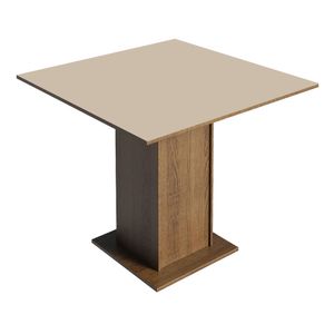 Mesa de Comedor Cuadrada 4 Puestos 5363 Marron/Crema