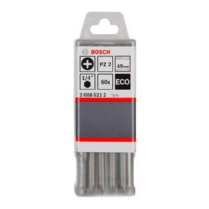 Bosch Punta Pozidriv 2X50mm 60 Unidades Caja Plastica