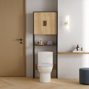 Mueble Organizador de Baño London 2 Puertas 3 Repisas MDF - Sin Inodoro Orange