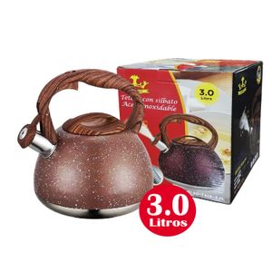 Tetera Suprema 3 Litros Granito con Acero Inoxidable 18/10 Café