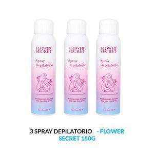 Spray Depilatorio 150 Ml Flower Secret 3 Unidades
