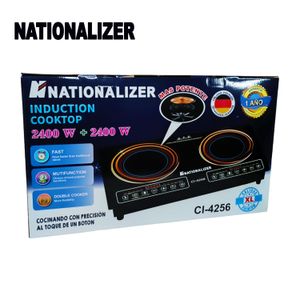 Cocina de Inducción Nationalizer Doble Hornilla 2400 + 2400 Watts CI-4256