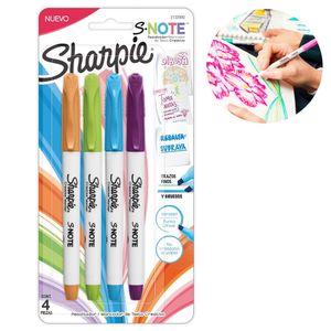 Resaltador Sharpie 2132980 Note x4 Colores Intensos