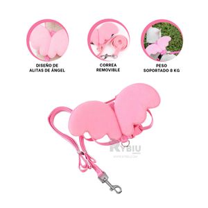 Pechera con Correa para Gatos Color Rosado