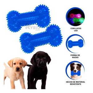 Set 2 Juguetes Pet de Hueso para Perro Azul
