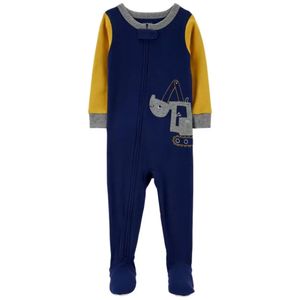 Pijama Enterizo Carters de Construcción Manga Larga 100% Algodón para Bebé Niño