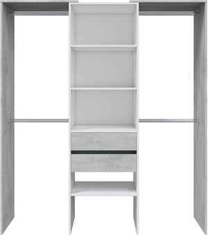 Armario Vestidor Amadeus color Blanco/Gris 2 cajones TU MESITA
