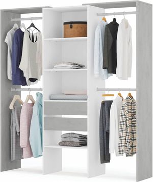 Armario Vestidor Amadeus color Blanco/Gris 2 cajones TU MESITA