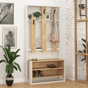 Recibidor Zapatera con Perchero Calipso - Muebles Bonno