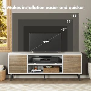 Mueble para TV Vintage Eli Blanco/Duna R&R MUEBLES