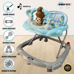 Andador con Tablero Musical Monky Gris