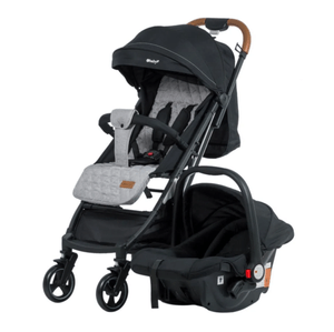 Coche Ebaby  con Porta Bebe  Travel Happy -Negro