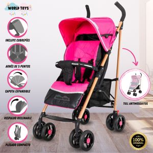 Coche Bastón de Lujo Belize Edición Limitada Fucsia