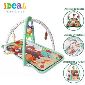 Gimnasio Ideal Para Bebe con Juguetes Elephant Turquesa