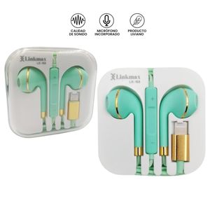 Audífono con Conector Lightning VERDE CON DORADO