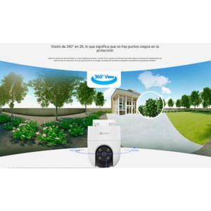 Cámara Seguridad Wifi H8C 4MP 2K Ezviz Giratoria 360 Inteligente