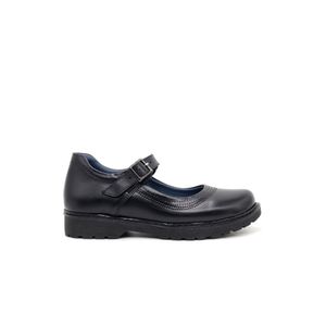 Zapato Escolar De Cuero de Mujer PAR&SS MV24-2274 Negro