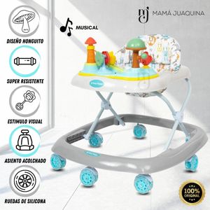 Andador con Tablero Musical Honguito II Gris