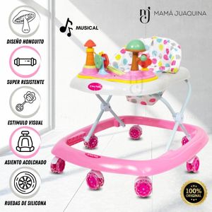 Andador con Tablero Musical Honguito II Rosado