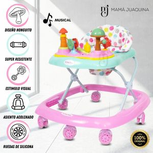 Andador con Tablero Musical Honguito II Rosado Claro