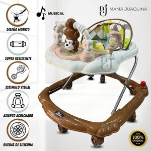 Andador con Tablero Musical Monky Marrón