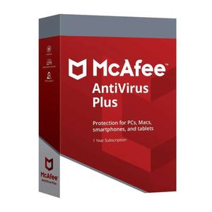 Antivirus digital Mcafee Plus - 10 PC, 1 año