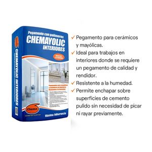 COMBO Chema: 6 Pegamento Chemayolic para interiores 25 kg + 1 Remove 1 litro