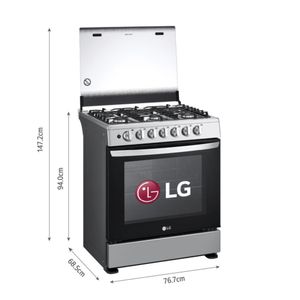 Cocina a Gas LG LRGZ5253S de Pie 6 Quemadores