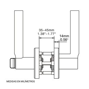 Manija de baño cuadrado Werken acero