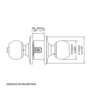 Cerradura para dormitorio Werken Plus Bronce Antiguo