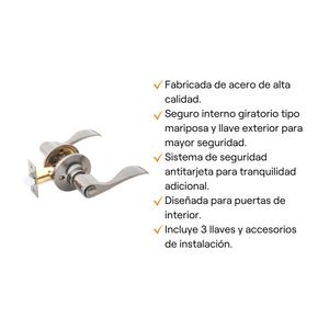 Manija para dormitorio curva Werken Bronce Quemado