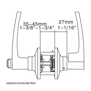 Manija para baño Recta Werken Acero
