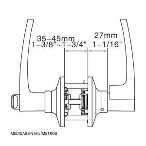 Manija para baño semi recta Werken Bronce Quemado