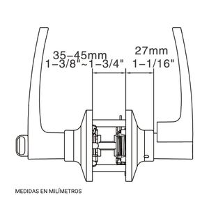 Manija para baño curva Werken Bronce Quemado
