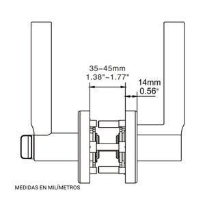 Manija de baño circular Werken acero