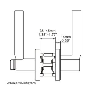 Manija  de baño Black mate Werken