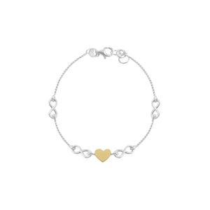 Pulsera Corazon Infinito Oro plata