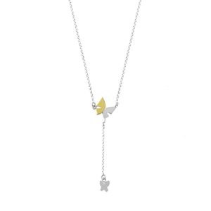 Collar Goldensil 2 Mariposas Plata 925